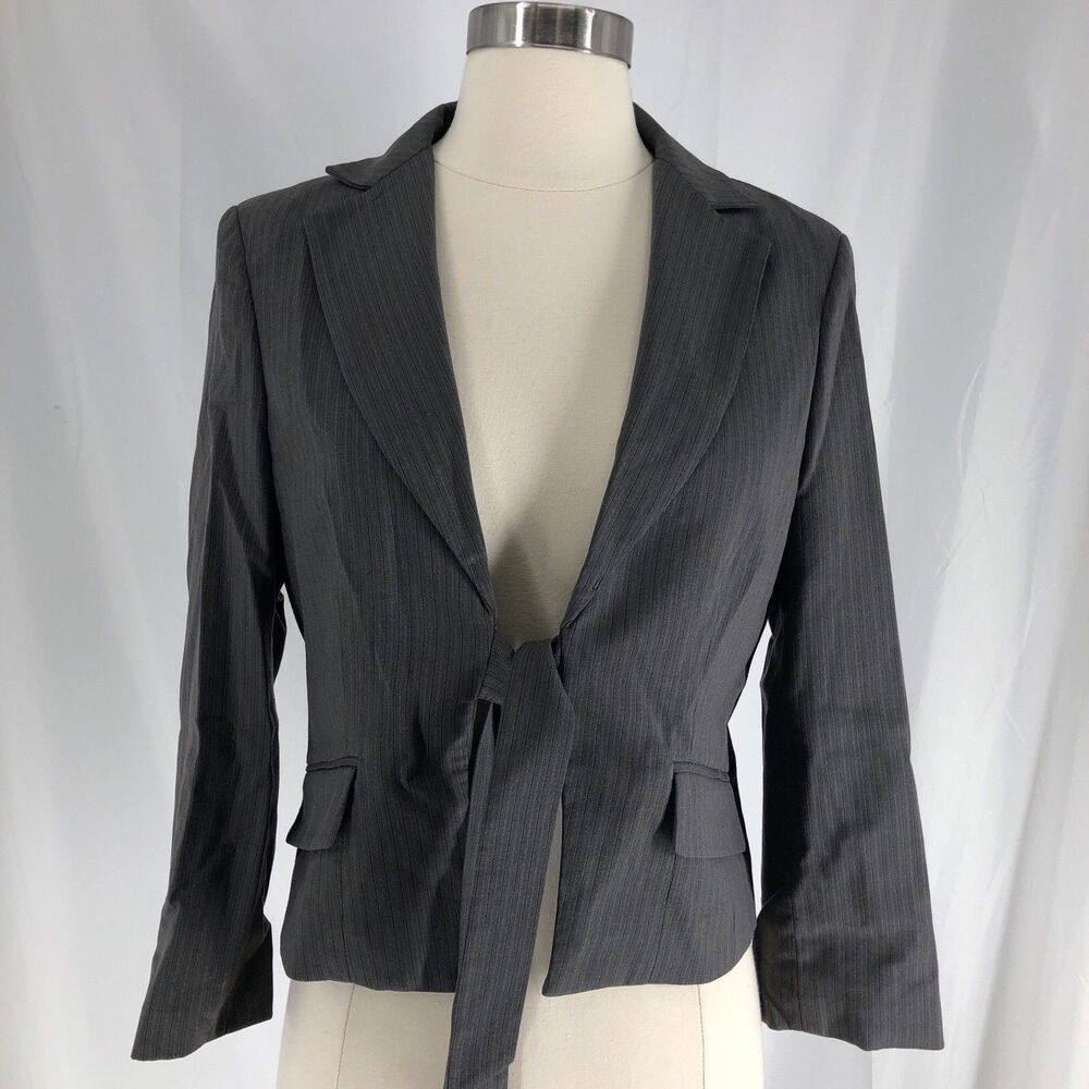 BCBG Max Azria Women’s Blazer Jacket MTie Front Corpcore Academia Preppy Y2K